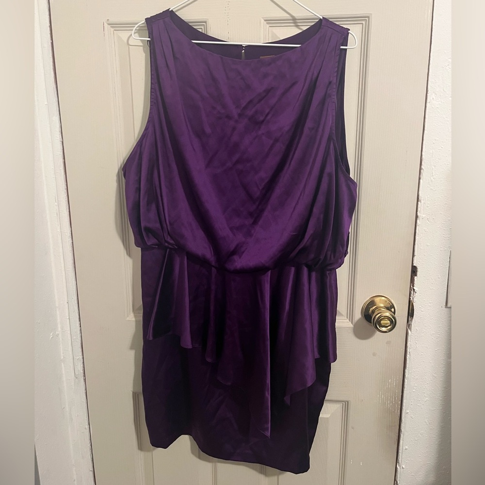Ali Ro Asymmetrical Dress in Rich Purple